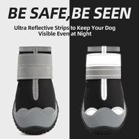 Chaussures pour chien chaudes et respirantes en PU, motif uni, antidérapantes, portables, pour l'automne et l'hiver – Offre spéciale