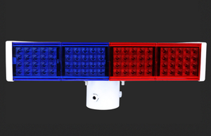 جديد رخيصة الشمسية ضوء وماض مصباح إشارة الأحمر الأزرق الشمسية وامض العنبر الخفيفة - Product Image 5