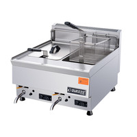 Friteuse Électrique Commerciale Certifiée Style Européen DC4F-1G 220V, Nettoyage Facile, Garantie Complète pour Frites Croustillantes