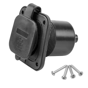 DE0525 America Caravan Inlet BLACK 15 Amp Power Boat Motor Home RV 250V Socket Electrical 15A