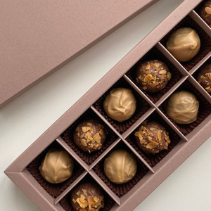 Custom Biodegradable Cardboard Gift <strong>Packaging</strong> for Cookies Candy <strong>Chocolate</strong> Bar Nuts <strong>Chocolate</strong> Truffle Boxes Embossing Handling - Product Image 3
