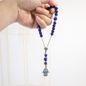 Rosario Komboloi griego de mal de ojo azul personalizado, cuentas de preocupación, ansiedad, relajante, <span class=keywords><strong>Begleri</strong></span> Churinga, coronilla para oración cristiana - Product Image 2