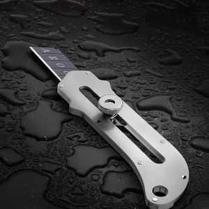 Work Record Utility Knife 170mm Stainless Steel Handle Blade 110mm Heavy Duty Paper Cutter Wallpaper Knife - Product Image 1