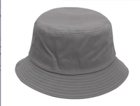 Chapeau de pêcheur gris en tissu léger de performance, avec patch en silicone, protection solaire, imperméable, pour l'aventure en plein air, OEM