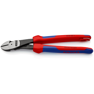 KNIPEX 74 22 250 T Alicates de corte diagonal de alta resistencia con mangos multicomponentes, con elemento de sujeción - Product Image 1
