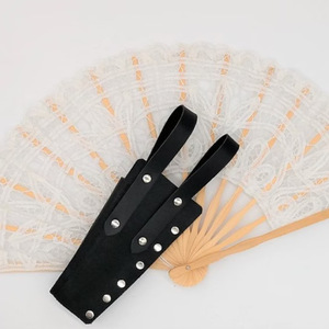 Nouvel étui de rangement en cuir PU pour ventilateur transfrontalier, étui de protection portable pour ventilateur à main, étui en cuir pour ventilateur punk - Product Image 2