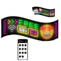 Nouveau panneau matriciel LED intelligent programmable, messages défilants, écran LED flexible, USB 5V, étanche, écran LED enroulable, panneau de voiture