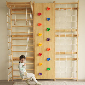 Babaclever kapalı duvara monte Pull-Up Bar İsveç merdiven tırmanma duvar oyunları çocuklar anaokulu yaş çocuklar için eğlenceli tırmanma duvar - Product Image 1