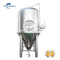 Cuve de Fermentation Commerciale à Double Enveloppe en SUS304 avec Refroidissement au Glycol pour Microbrasserie et Brasserie Artisanale