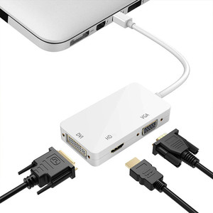 Convertisseur 3-en-1 4K*2K prenant en charge 1080P, <span class=keywords><strong>adaptateur</strong></span> <span class=keywords><strong>Mini</strong></span> DP vers VGA <span class=keywords><strong>DVI</strong></span> HD mâle vers femelle - Product Image 1