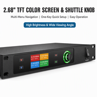 Système de microphone sans fil UHF 4 canaux avec écran couleur TFT HD et bouton de commande pour entraînement, danse, aérobic et entraîneurs