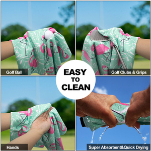 Serviette de golf à faible MOQ, personnalisée en microfibre, sublimée, avec aimant, en microfibre gaufrée magnétique - Product Image 3