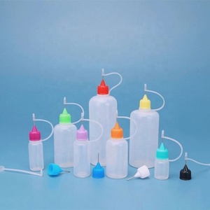 Custom 100ml PE Plastic Empty Dropper <b>Bottle</b> with Needle Tip Applicator <b>Squeeze</b> Glue <b>Bottle</b> and Twist Caps - Product Image 4