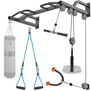 VIGFIT Barre de traction murale robuste avec système de poulie pour machine à câble, équipement de sport pour tractions et tirages verticaux - Product Image 2