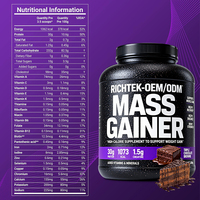 Poudre de protéines pour la prise de masse musculaire, formule personnalisée OEM, saveur variée, suppléments sportifs riches en protéines, gain de poids, développement musculaire