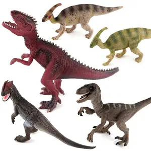 Cross-border classic dinosaur model Dinosaur world toy Velociraptor Southern Giganotosaurus multiple simulation static plastic