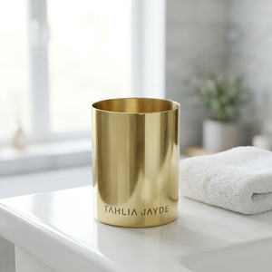 Contenedor de velas de latón macizo con acabado brillante, frasco decorativo para velas, frasco para velas con logo personalizado, frasco para velas vacío, frasco para velas de lujo - Product Image 1