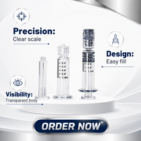 Meilleure Vente : Emballage Concentré 1 ml, Seringue en Verre Luer Lock pour Distillat d'Huile 1ml
