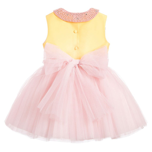 Vestido <span class=keywords><strong>de</strong></span> tul rosa y amarillo sin mangas <span class=keywords><strong>para</strong></span> niña, <span class=keywords><strong>ropa</strong></span> <span class=keywords><strong>de</strong></span> <span class=keywords><strong>fiesta</strong></span> <span class=keywords><strong>para</strong></span> niña - Product Image 4