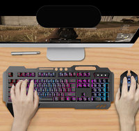 Usb Sem Fio Rgb pc portable Teclado pour tablette Y E Mouse Gaming Kit sans fil Gaming ergonomique clavier souris ensemble combo