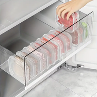 Boîtes de rangement empilables pour congélateur - 8/10 pièces - Contenants en plastique de qualité alimentaire avec couvercle pour l'organisation du réfrigérateur de cuisine