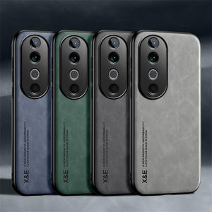 Étui de protection pour homme d'affaires de luxe pour vivo S20 S19 S18 V30 Pro, cuir de mouton magnétique, coque arrière tout compris - Product Image 1