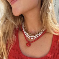 Pendentif en zircon, chaîne en acier inoxydable, collier ras du cou haut de gamme pour femmes, bijoux de luxe de qualité supérieure