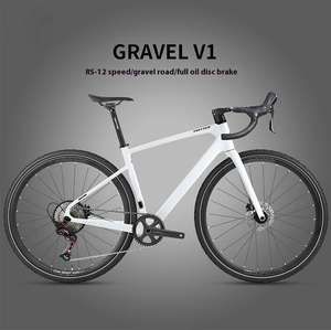 Vélo de Gravel Cyclocross GRAVEL-V1 12 Vitesses en Fibre de Carbone Freins à Disque Hydrauliques Pneus Larges 38C Style Urbain pour Adultes - Product Image 3