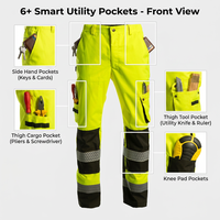 Combinaison de sécurité Oxford pour femmes JIADE, pantalon haute visibilité pour travaux routiers avec bande réfléchissante phosphorescente classe 2, vêtements de travail personnalisés