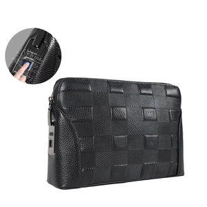 Sac à Main d'Affaires pour Hommes 2025 Nouveau Modèle, Étanche en Cuir Véritable, Antivol avec Verrouillage par Empreinte Digitale, Logo Personnalisé - Product Image 1