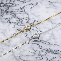 Bracelet en argent 925 avec breloque cœur et nœud en zircon, délicat, tendance, pour femme, cadeau, bijoux de mode inaltérables