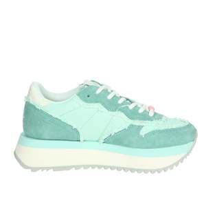 Baskets pour femmes Sun68 Z35216 en toile vert aqua, chaussures tendance - Product Image 4