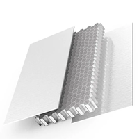 Panneau en nid d'abeille en alliage d'aluminium 4x8 pouces Panneau composite blanc Matériau ignifuge pour la décoration intérieure Finition anodisée
