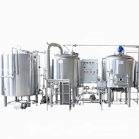 Système de brassage en acier inoxydable à vapeur, deux cuves de 1000 litres, avec pompe et contrôle PLC pour lait, prix compétitif