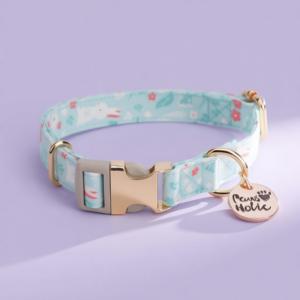 Collar de Perro de Algodón Moderno de Primera Calidad, Talla XS, Suave, Elegante, con Estampado de Lujo, Personalizado, Cómodo, Ajustable y Ecológico - Product Image 1