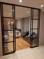 Ventanas Francesas de Hierro Forjado Aisladas de Alta Gama, Estándar Estadounidense, con Aislamiento Acústico para Casas Modernas, Comedor, Dormitorio y Uso Exterior