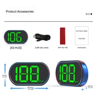HUD Portable Unit Multi-Function GPS Speedometer with LCD Speed/Clock/Fuel Consumption Display TFT Screen X2 Head-Up Display