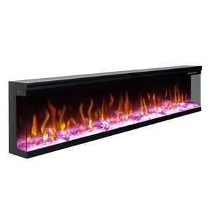 <span class=keywords><strong>Cheminée</strong></span> électrique encastrée à 3 côtés avec effet de flamme à 6 couleurs, télécommande, 50'', pour usage intérieur - Product Image 3
