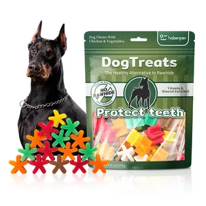 Manufacturers Custom Dog Treats Bone Shape Healthy No Additives Clean Teeth Chew Dog Snacks Treats
