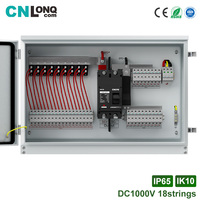 CNLONQ OEM/ODM Boîtier de Combinaison PV 18 Entrées 1 Sortie DC1000/1500V IP65 Métal 18 Chaînes pour Système Solaire Connecté au Réseau CE
