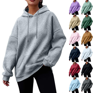Sudadera con Capucha Extra Grande de Algodón Tejido de 300g para Mujer, con Logotipo Personalizado Impreso en la Parte Delantera, para Otoño e Invierno - Product Image 3