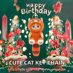 2025 mới mofusand mèo búp bê sang trọng Mặt dây chuyền fushandi cá mập mèo ngụy trang gấu trúc sóc đồ trang trí gấu trúc đồ chơi sang trọng dễ thương - Product Image 2