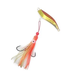 Alpha 60g-150g Luminous Octopus Metal Jig Deep Sea Slow Sink Skirted Inchiku Lure con gancho triple - Product Image 2