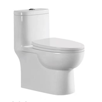 Design moderne Articles sanitaires de haute qualité Toilette monobloc au sol Salle de bain Cuvette de toilette en céramique S-Trap Wc Toilette