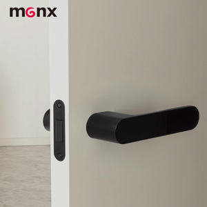 מנעול דלת מינימליסטי מודרני, ידידותי לסביבה ושקט מסגסוגת אבץ, מנעול דלת פנימי לחדר שינה עם מפתח נסתר - Product Image 2