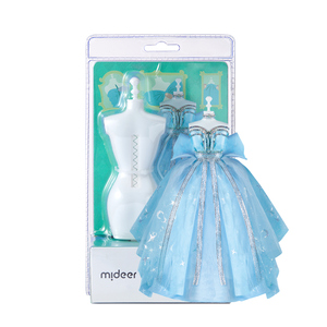 Mideer MD6363 บ้านออกแบบเสื้อผ้า-ห้องลองเสื้อของเจ้าหญิง-ชุดของเล่นเด็กผู้หญิงสีฟ้า - Product Image 1