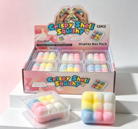 Jouet Squishy en forme de coquille croustillante, simulation de guimauve craquelée, alimentaire, doux à presser, sensoriel, anti-stress, cadeaux pour fêtes