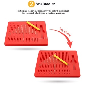 Mini Lavagna Magnetica in Plastica, Giocattolo Educativo per Bambini - Portatile, per Scrittura Prescolare e Magneti Cancellabili - Product Image 2