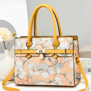 Tas Wanita Trendy Handbags Flower Tote Bag 2024 Handbags For Women With Custom Logo Made Of Durable Pu Material