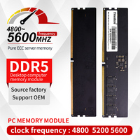 OEM Memorial RAMs DDR5 Customized Memory RAM 5600 6000MHZ 32GB U-DIMM DDR5 for Desktop Computer Ymeiton RAM DDR5 High Quality